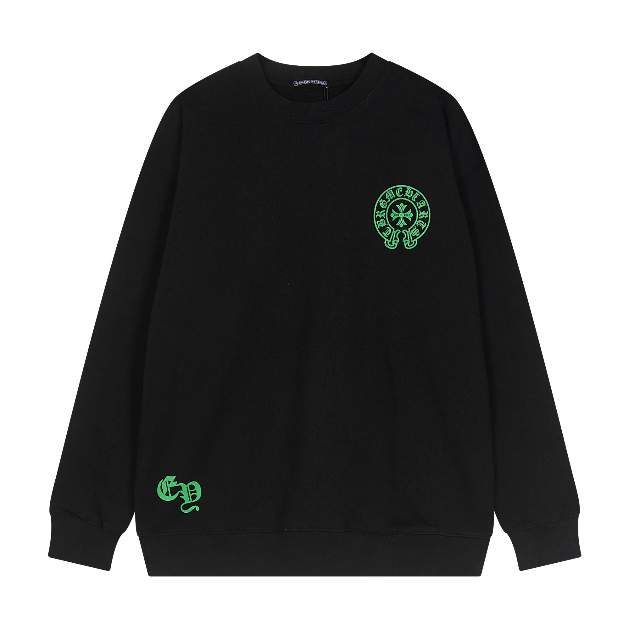 P250 Chrome Hearts Chrome Hearts Sanskrit Cross Round Neck Sweatshirt Size: SMLXL Color: Black White